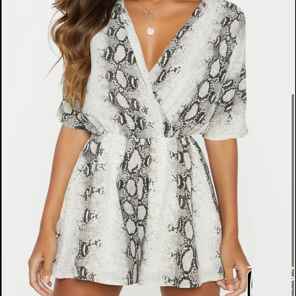 Pretty Little Things snake skin mini romper